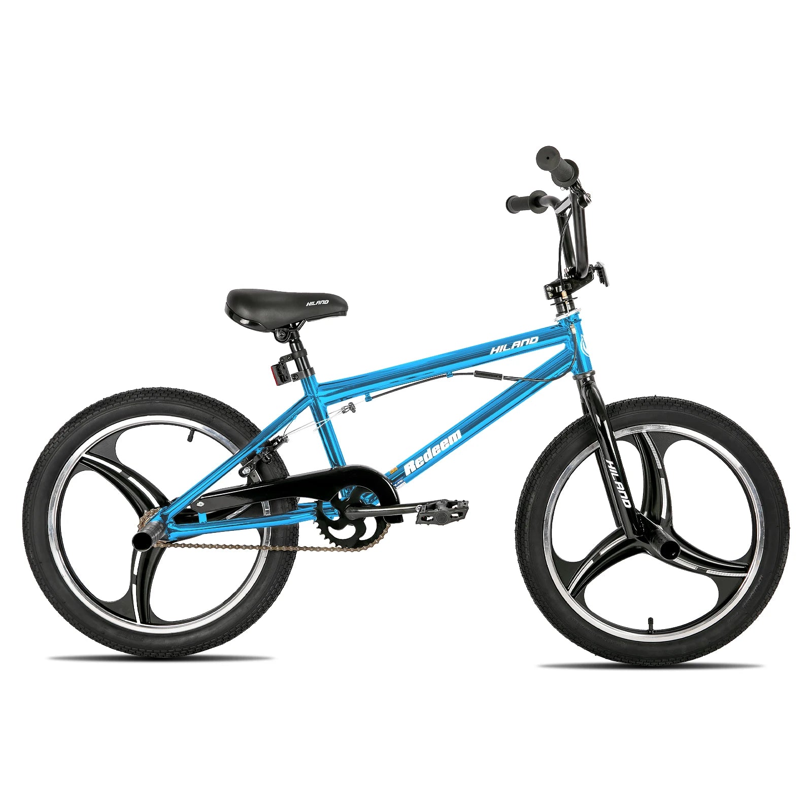 Hiland 20 Inch 3 Spoke Kids BMX Bike for Boys Girls Ages 5-12, 360 Degree Rotor Freestyle, 4 Pegs Single Speed Kid’s BMX Bike
