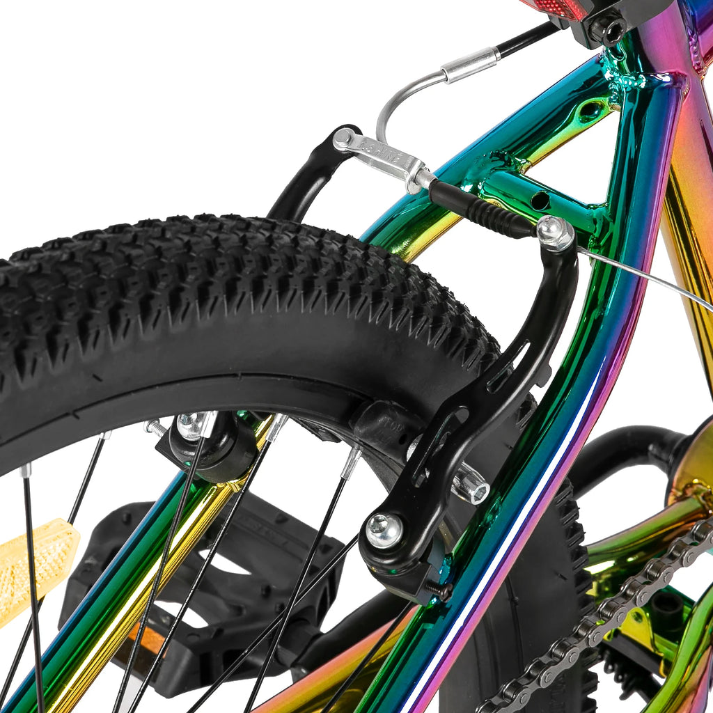 HILAND Freestyle 24-inch BMX, children's bike with 2 steel pegs, freewheel, for boys and girls aged 7, 8, 9, 10