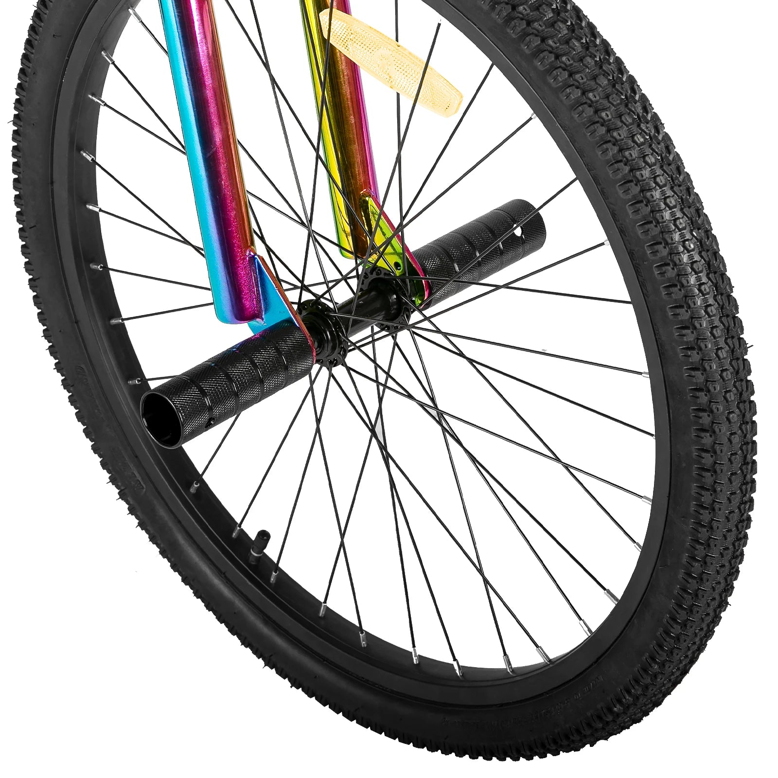 HILAND Freestyle 24-inch BMX, children's bike with 2 steel pegs, freewheel, for boys and girls aged 7, 8, 9, 10